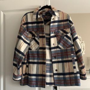 Zara plaid shacket